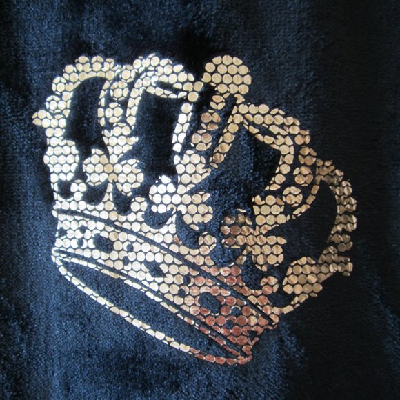 Juicy Couture Bee Crown Gold Black Throw Blanket Home - Picture 5 of 6